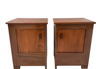 Art Deco Modernist Nightstands by J.A. Muntendam for L.O.V. Oosterbeek, 1920s